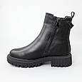 Челсі жіночі шкіряні хутро 586860 Чорні, фото 3