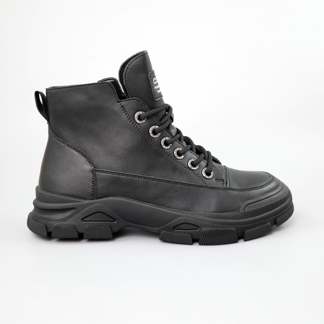 Черевики жіночі шкіряні 589722 Чорні, фото 1