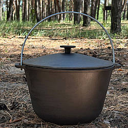 Казан туристичний КТ-12 чавунний з кришкою 12 л