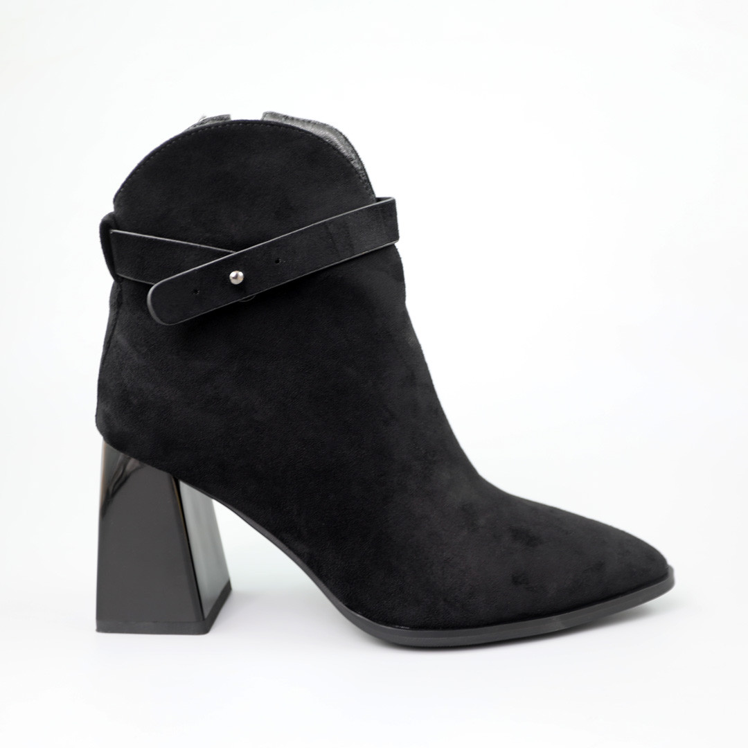 Черевики жіночі замшеві байка 590330 Чорні, фото 1