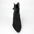 Черевики жіночі замшеві байка 590330 Чорні, фото 2