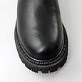 Челсі жіночі шкіряні хутро 590783 Чорні, фото 4