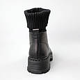 Черевики жіночі шкіряні хутро 590409 Чорні, фото 6