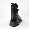 Черевики жіночі шкіряні хутро 590969 Чорні, фото 6
