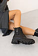 Черевики жіночі шкіряні хутро 590969 Чорні, фото 9