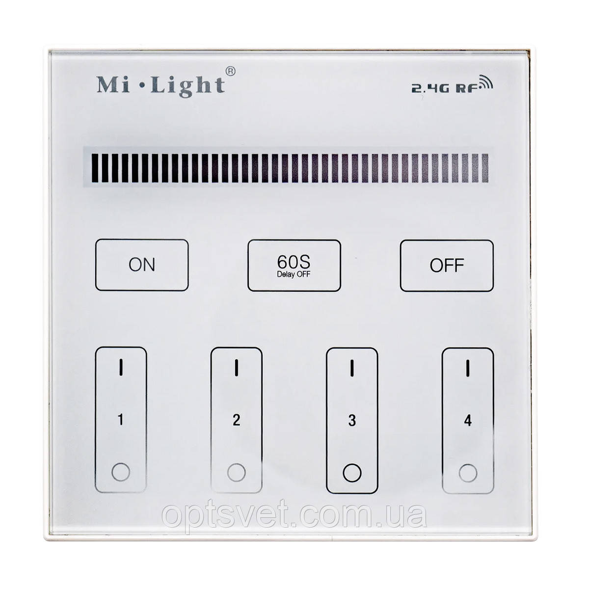 Панель керування Mi-light WW/W бездротова 4 зони 2.4G White (BL1), фото 1