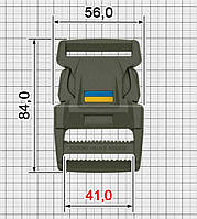 Фастекс тактичний посилений зі вставкою,  хакі 40мм