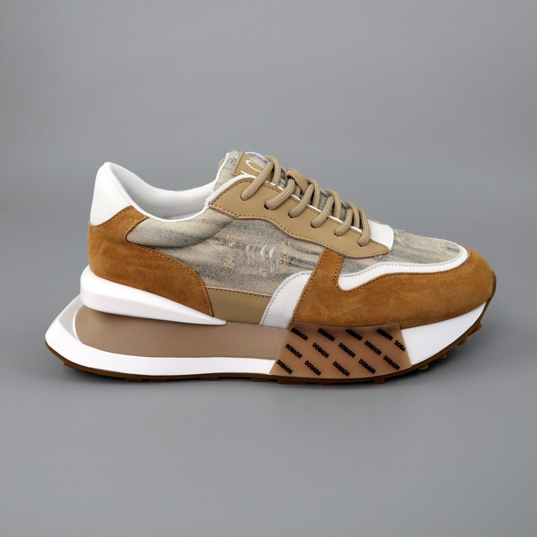 Кросівки жіночі замшеві 588259 Руді білі, фото 1