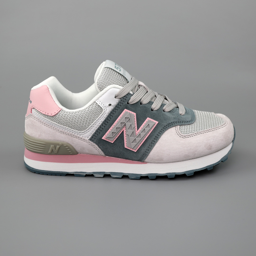 Кросівки жіночі замшеві 588640 Сірі рожеві, фото 1