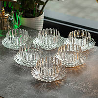 Набір із 6 піал із блюдцем для десертів Квітка Лотоса 300 мл