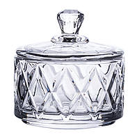 Цукерниця з кришталевого скла з кришкою Ø 6.5 High Quality diamonds