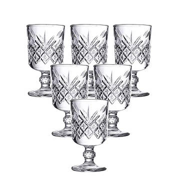 Набір чарок на ніжці 6 шт 60 мл скляні чарки для горілки, настоянки HP-YH-42