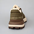 Кросівки жіночі шкіряні хутро 589983 Хакі, фото 5