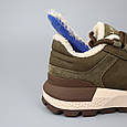 Кросівки жіночі шкіряні хутро 589983 Хакі, фото 7
