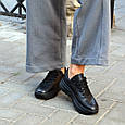 Кросівки жіночі шкіряні 589969 Чорні, фото 10
