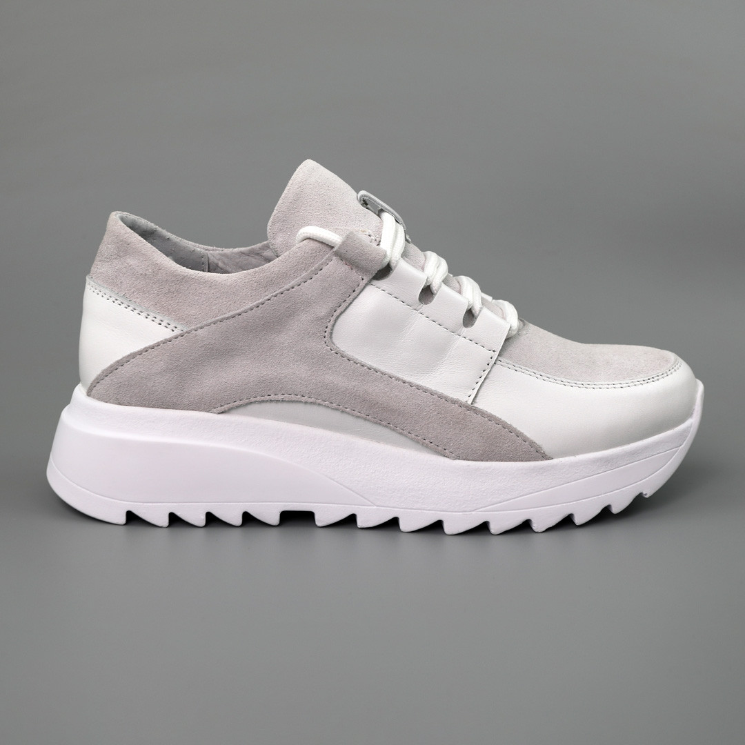 Кросівки жіночі шкіряні 589524 Білі, фото 1