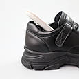 Кросівки жіночі шкіряні 590099 Чорні, фото 6
