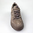 Кросівки жіночі замшеві 590218 Сірі коричневі, фото 2