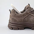 Кросівки жіночі замшеві 590218 Сірі коричневі, фото 7