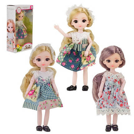 Лялька 20 см 65006A мікс 3 види в коробці 12*6*22см, фото 1