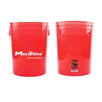 Відро для миття прозоре червоне MaxShine Detailing Bucket, 20 л