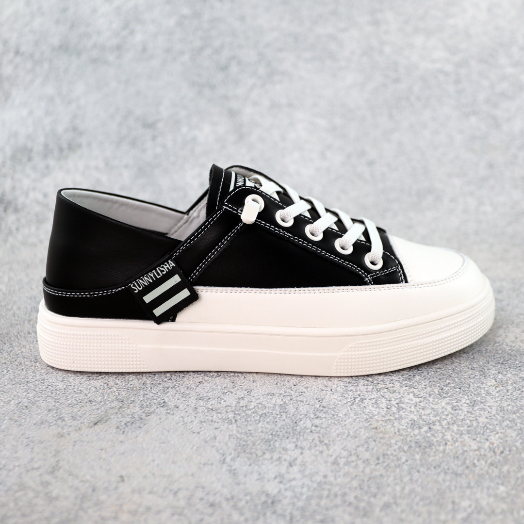 Кеди жіночі шкіряні 588500 Чорні, фото 1