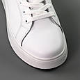 Кеди жіночі шкіряні 591415 Білі, фото 4