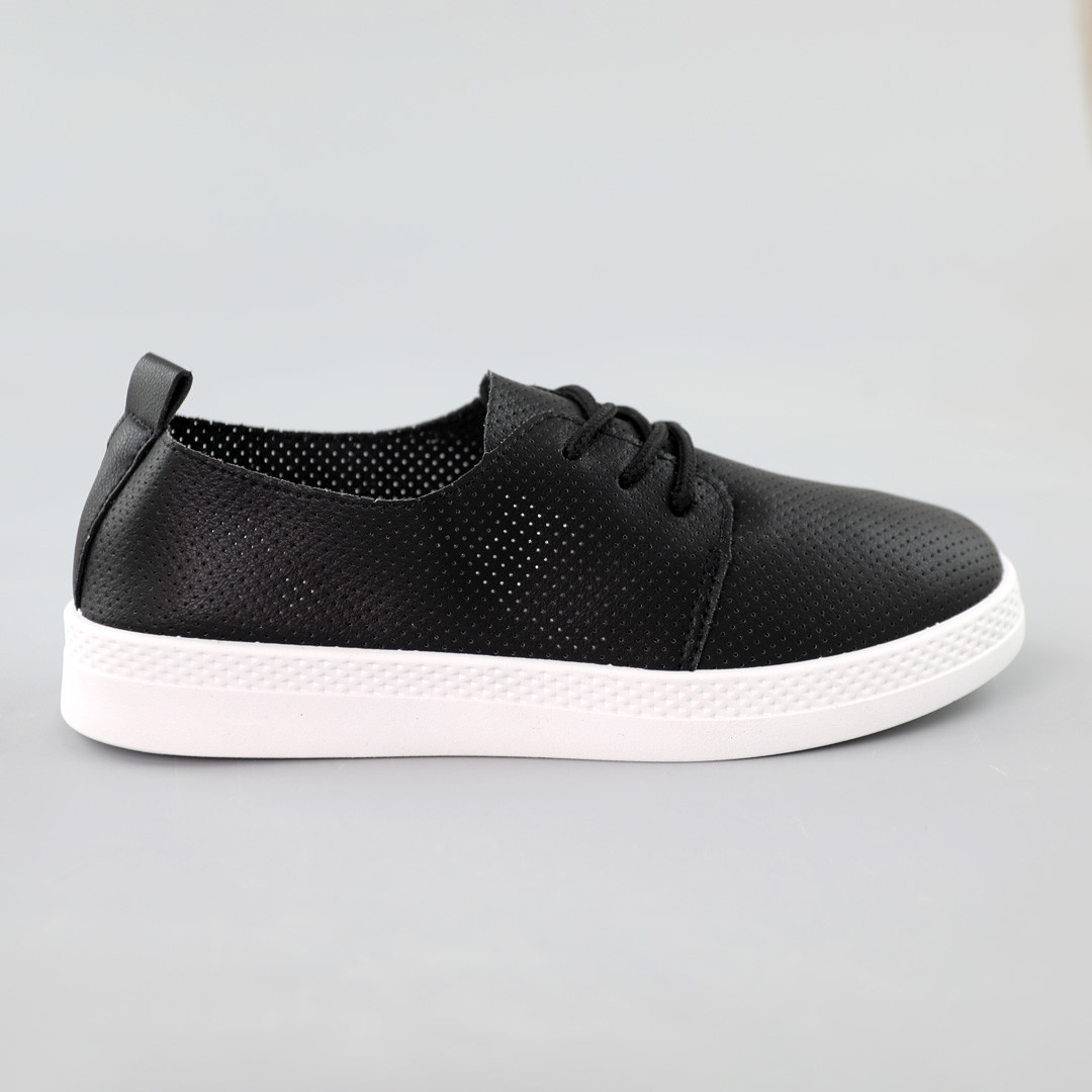 Кеди жіночі перфорація 591554 Чорні, фото 1