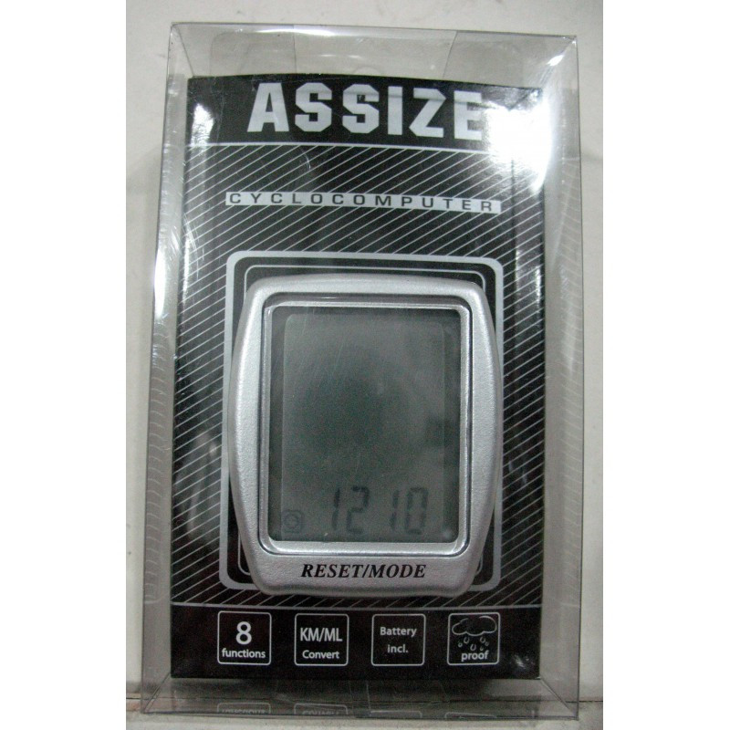 Велокомпютер дротовий без підсвічування, 8 функцій AS-408 (без батарейок) BBC