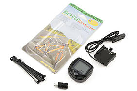 Велокомпютер провідний без підсвічування, водонепроникний, 15 програм (mod:YS-268А) (сірий) YS