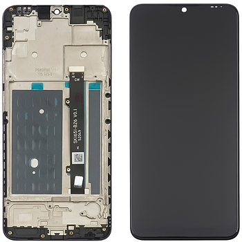 Дисплей ZTE Blade A51 в зборі з сенсором та рамкою black Original PRC