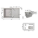 Кухонна мийка Lidz 790x495/230 GRA-09 (LIDZGRA09790495230), фото 2