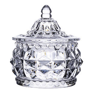 Цукерниця скляна з кришкою кругла Ø 8 см HP-YH-3