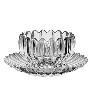 Набір піал із блюдцем 6 шт зі скла 300 мл для десертів HP-YH-6