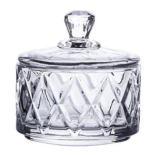 Цукерниця з кришкою Ø 6.5 см ваза цукерниця кругла скляна HP-YH-28