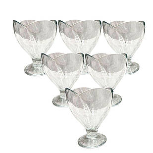 Набір креманок на ніжці 6 шт креманки скляні для десертів, морозива, желе набір 180 мл HP-YH-64