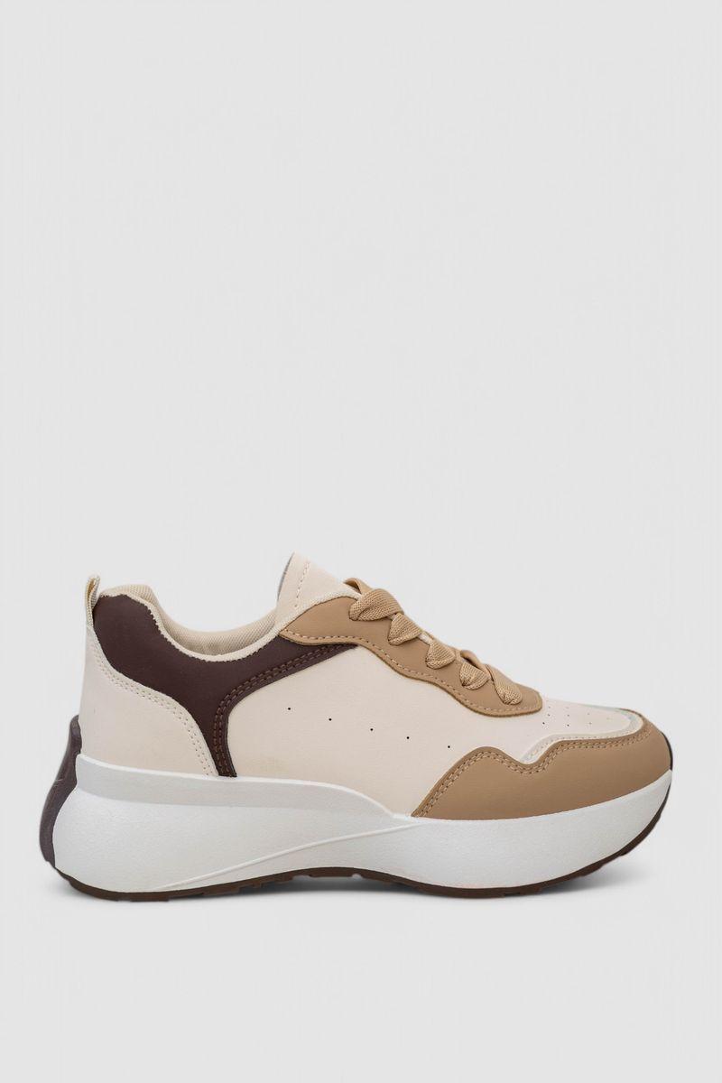 Кросівки жіночі, колір бежево-коричневий, 248RXM60, фото 1