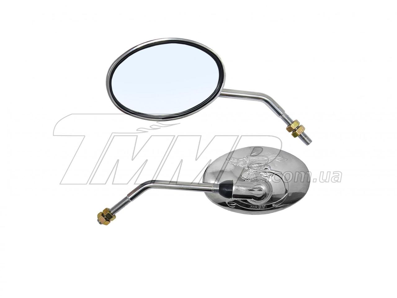 Дзеркала мото овальні (хром, 8mm) EVO