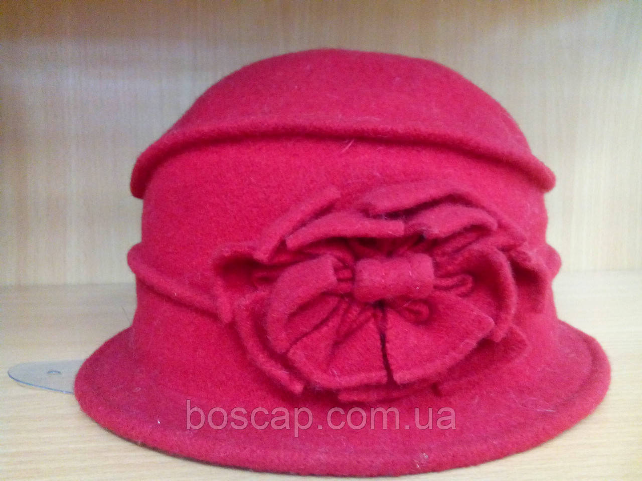 Женская шляпа из мягкой валяной шерсти, TM Rabionek, шляпка с цветком, размер 55-56, цвет темно-розовый(478) - фото 8 - id-p658486899