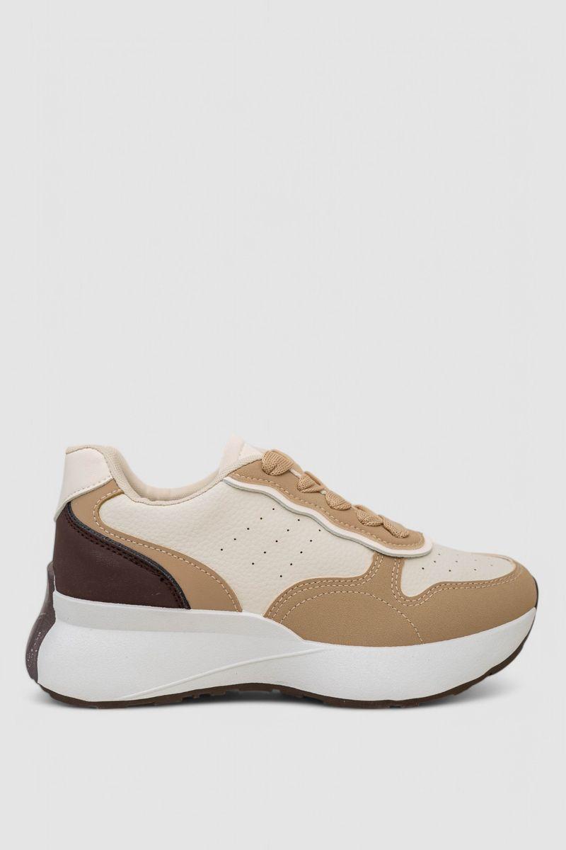 Кросівки жіночі, колір бежево-коричневий, 248RXM50, фото 1