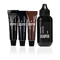 Набір SCULPTOR для фарбування вій: 3 кольори фарби 15 ml + крем-окисник 1,8% 50 ml