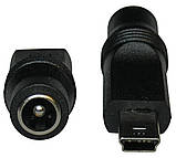 Перехідник DC 5.5/2.1 мама - mini USB, фото 3