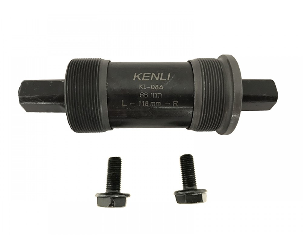 Каретка велосипедна нерозбірна (квадрат) (L-118mm) Kenli KL-08A KL