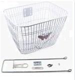 Кошик велосипедний навісний передній (метал) (білий) Метелик