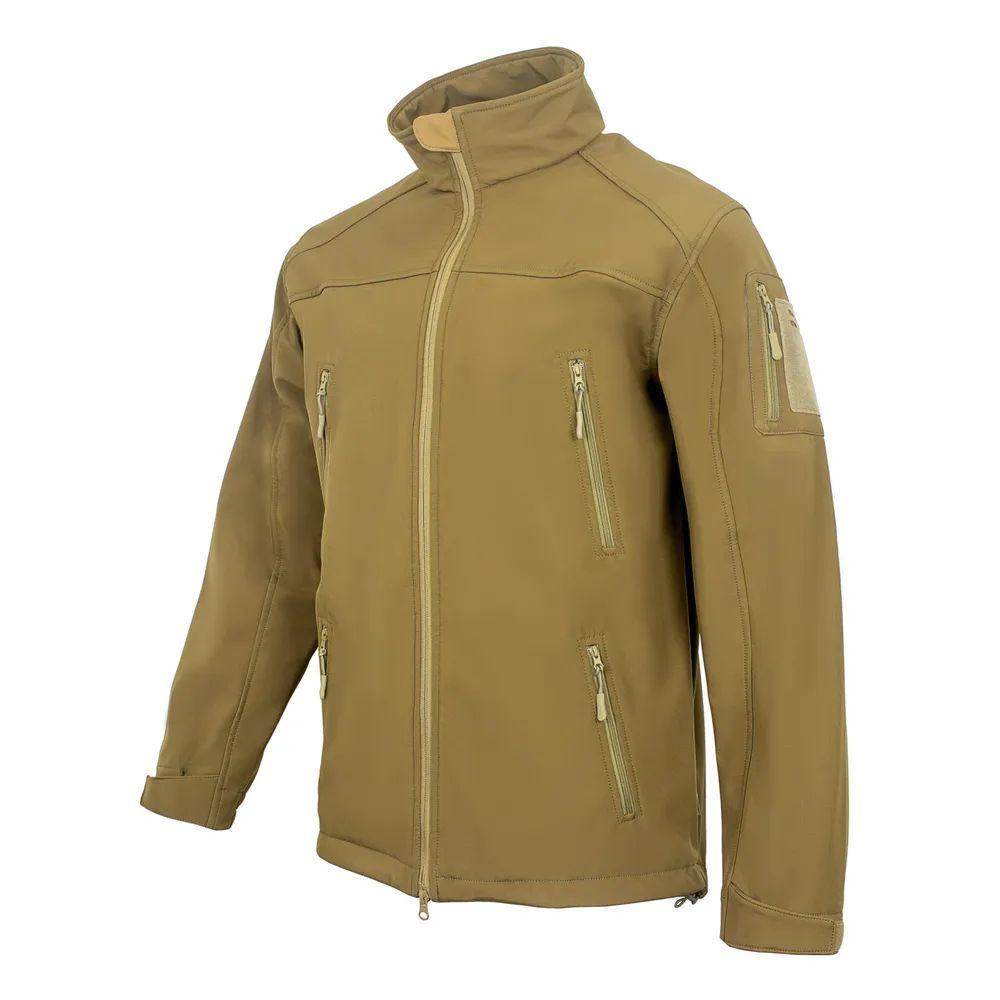 Куртка демісезонна SoftShell, Фліс від -10 до +15 °С Койот, фото 1