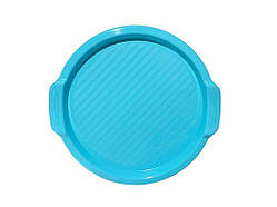 Піднос пластиковий круглий d=350мм бірюзовий ТМ КОНСЕНСУС