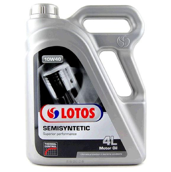 Олива автомобільна, 4л (SAE 10W-40, напівсинтетика, MOTOR SEMISYNTETIC SL/CF) LOTOS (#GPL)
