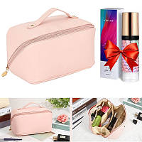 Дорожня косметичка-23,5×13×13см + Подарунок Основа під макіяж Jomtam / Жіноча косметичка на блискавці