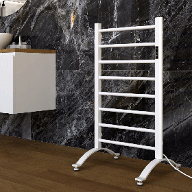 Електрична біла рушникосушка Siena 910х550 мм