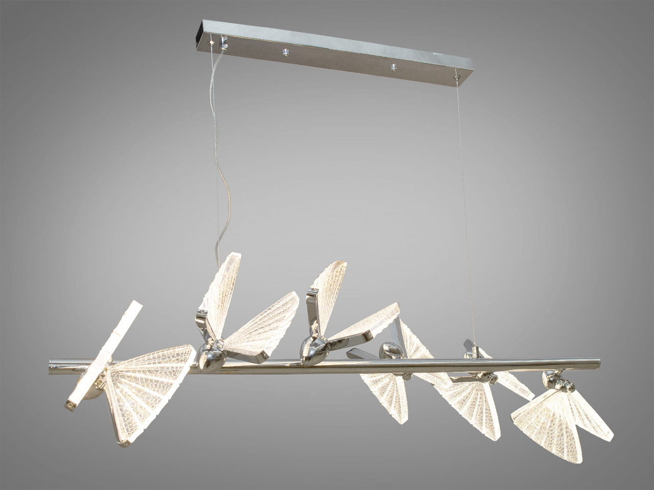 Лед світильник підвіс "Метелики" , 48W, хром, фото 1